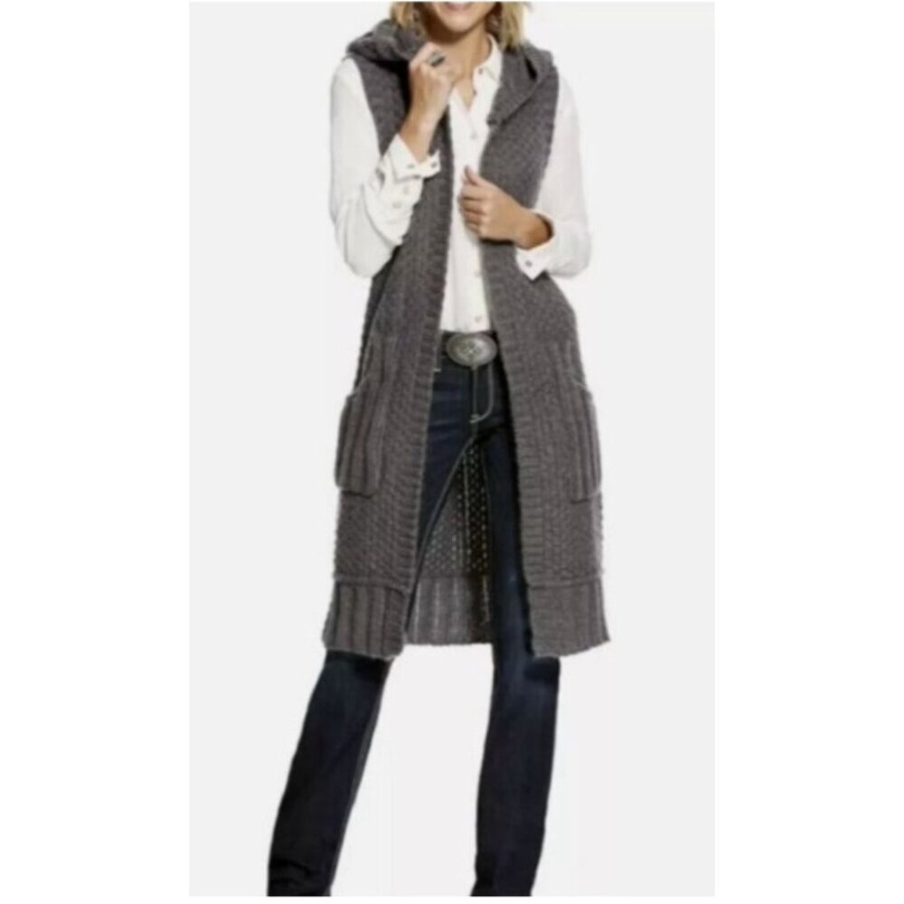 Ariat Valley Hooded Sleeveless Knit Duster Size XS/S